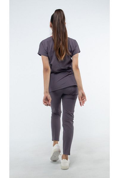 Uçak Medikal Misty Grey U-flex Lycra Single Top