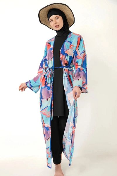 medipek Costum de baie Hijab acoperit complet Lycra Pareo