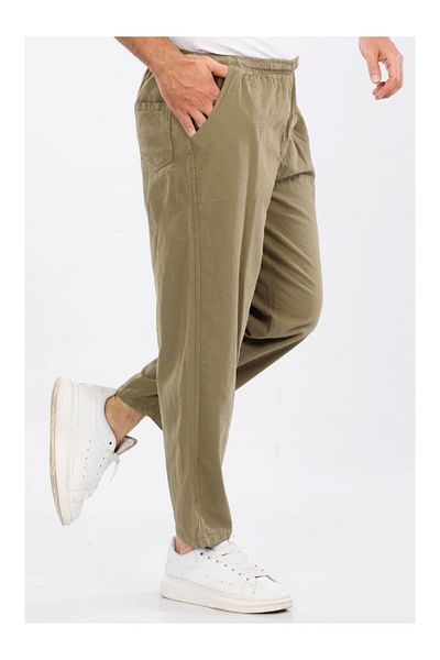 DENİZLİFE M-5XL Unisex 100% Natural Hammock Linen Trousers