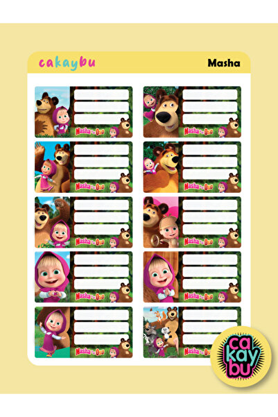 cakaybu 1 foaie de etichete autocolante pentru caiete școlare în format A4