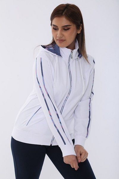 SOCCER Plus Size Hooded Women's Tracksuit Set 21529