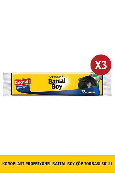 Koroplast 10 x 3 Professional Oversize Garbage Bags
