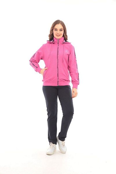 SOCCER Plus Size Hooded Women's Tracksuit Set 21529