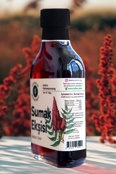 Natureller Sumak Ekşisi ve Koruk Ekşisi %100 Saf - Tatlı Ekşi Hasat (2 Adet) 280 gr