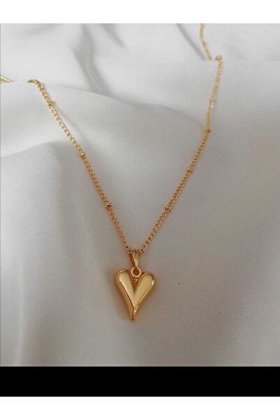 Judas Takı قلادة على شكل قلب ذهبي اللون