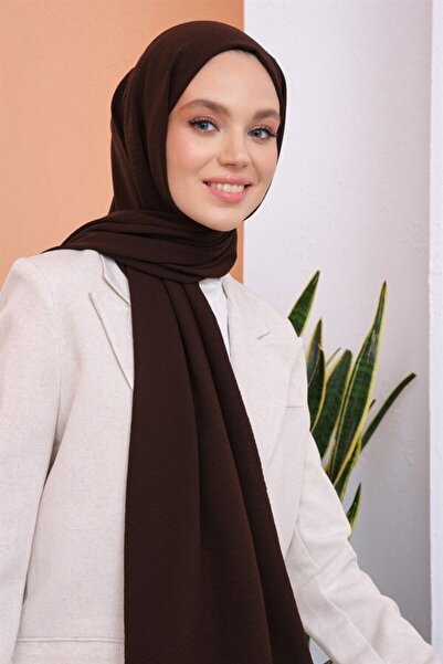 Şalland Caz Serisi Acı Kahve Rengi Şal