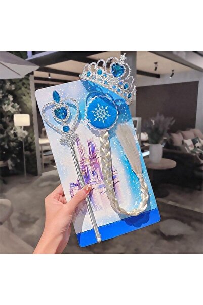 Frozen Elsa Saç Ve Taç Asa Seti