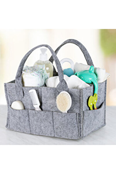 Baby Keçeli Anne Bebek Bakım Çantası Organizer ( TEKLİDİR )