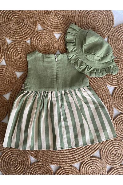 BBX EXCLUSIVE Linen Girl's Dress - Hat Design
