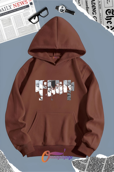 oneagılyazı سويت شيرت بغطاء للرأس مطبوع عليه رسوم متحركة