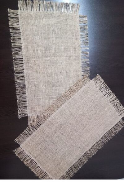 Gln Dörtlü (4'LÜ) Sehpa Takımı Hasır Jüt Sehpa Örtüsü , 4 Adet (en 25 Boy 38 ...