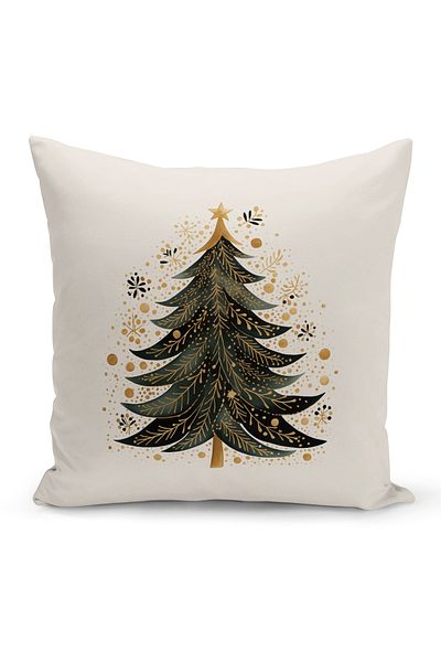 Bertille Home New Year Series Double Sided Digital Printed Throw Pillow Case (Christmas Christmas Cushion Cover)