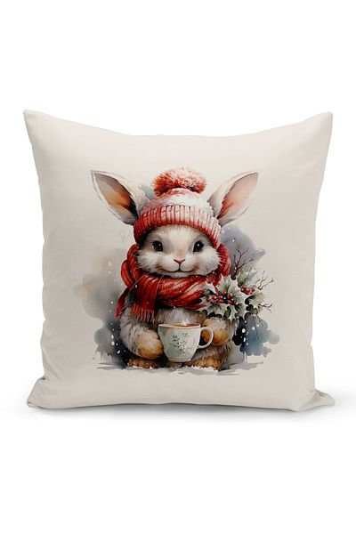 Bertille Home New Year Series Double Sided Digital Printed Throw Pillow Case (Christmas Christmas Cushion Cover)