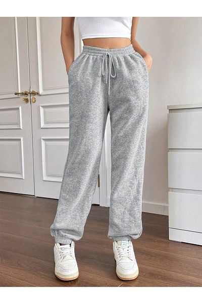 Neva Sena Γυναικείο παντελόνι Jogger από χοντρό ύφασμα από καουτσούκ