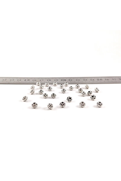 Selderesi 10 Adet Telkari Model 5,5mm Tesbih Bileklik Yapımı İçin Ara Durak - Tespih Nişane Pul