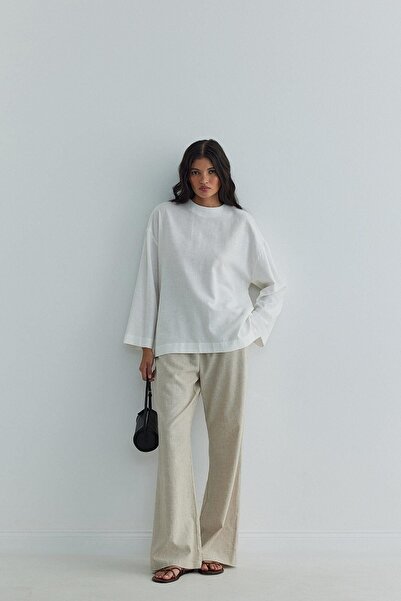 The Moda بلوزة كافالا من مزيج الكتان