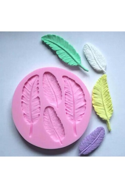 morlalem m Tek Bir Kalıpta 4 Mini Tüy Silikon Kalıp K-907, Kokulu Taş Sabun A...