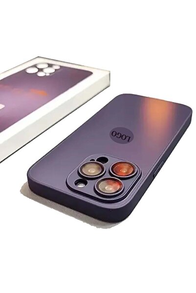 MEKs Apple iPhone 15 Pro Uyumlu Ag Glass Buzlu Lens Korumalı Cep Telefonu Kılıfı Yeni