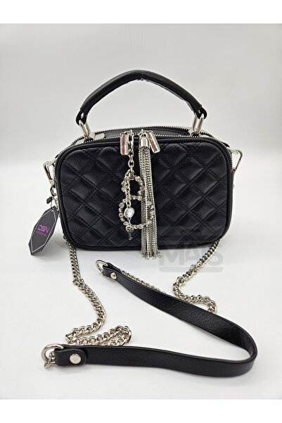 DSN Kapitone Taşlı Sekiz&Anahtar Aksesuarlı  El Ve Omuz Çantası