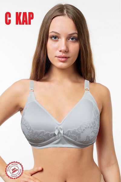A&K ZÜMRA Σουτιέν White Lace Sponge Lifting C Cup - Χωρίς σύρμα χωρίς στήριγμα
