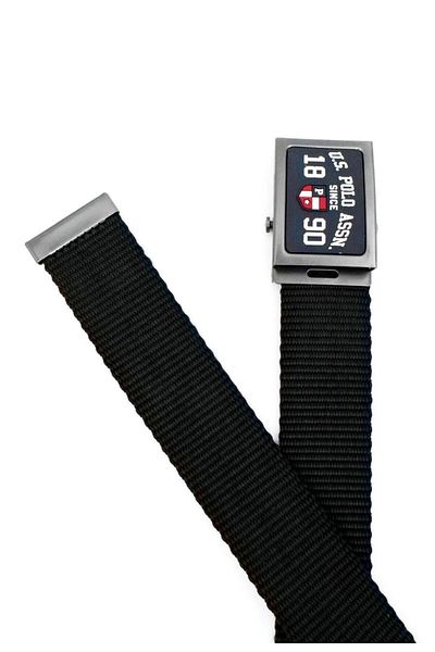 U.S. Polo Assn. Americký opasek Polo AssnMen's Black Column Belt