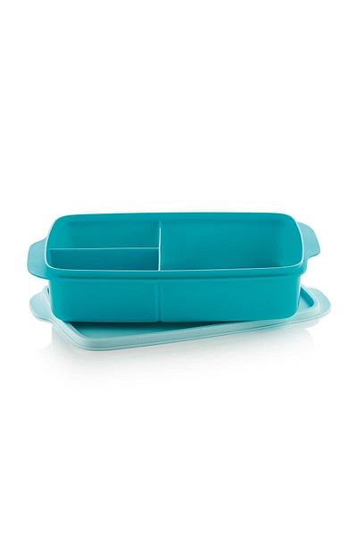 Tupperware Water Blue 1L Compartmented Lunch Box