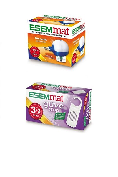 Esemmat Cihaz + 45 Gece Isı Kontrollü Elektrolikit Set 6 Ay Etkili Güve Kovucu