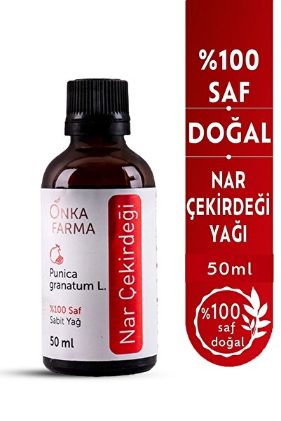 OnkaFarma Onka Farma Nar Çekirdeği Yağı - %100 Saf Nar Çekirdeği Yağı - Soğuk Sıkım - 50 ml