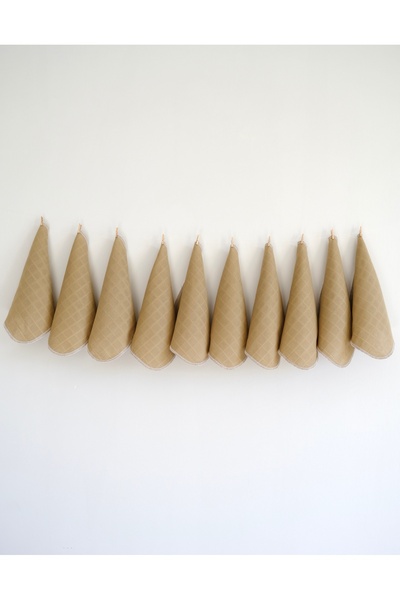 runbaby 10 Adet Run Baby Müslin Kumaş Bebek Ağız Mendili & Ter Bezi – Toprak