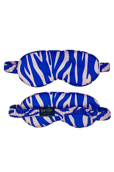 ICON SILK 'Sleep & Glow' Saf İpek Uyku Maskesi Göz Bandı (Blue Ripple)