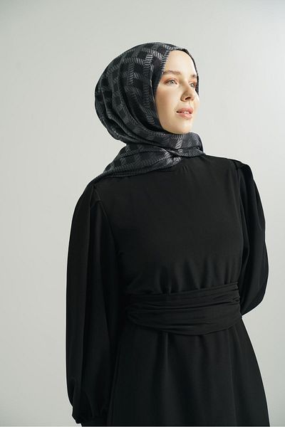 ARMANDA Anthracite Princess Series Chain Patterned Shawl