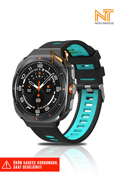 Nezih Case Samsung Galaxy Watch Ultra 47mm Uyumlu Metal Tokalı Sport Yumuşak ...