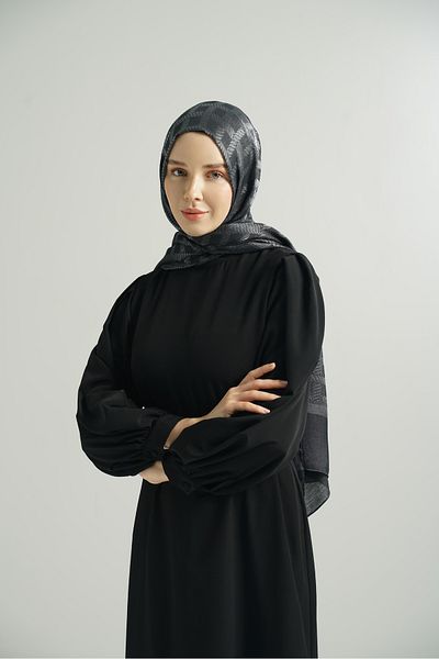 ARMANDA Anthracite Princess Series Chain Patterned Shawl