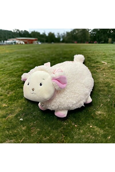 Hey Me Lisa Sevimli Kuzu 30 cm Krem Kuzucuk Peluş Oyuncak ve Uyku Arkadaşı