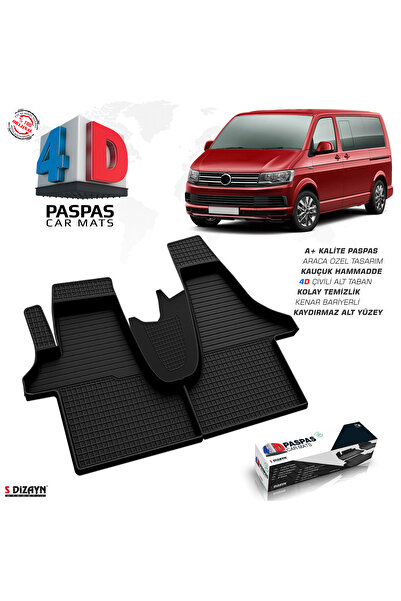 OmsaLine Vw Transporter T6 4d Havuzlu Paspas 2015 2016 2017 2018 2019 2020