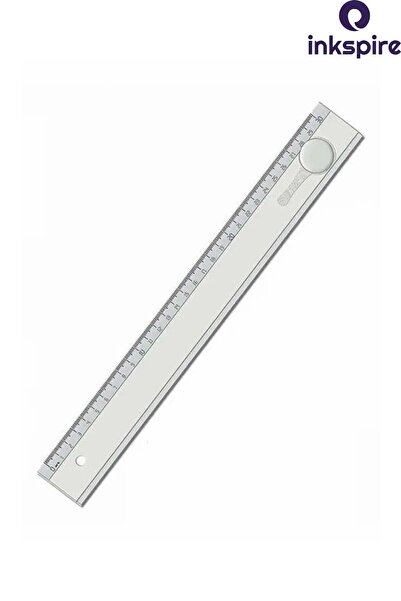 inkspire 30 cm Transparent Jib Ruler Set - 3 Pack with Student Drawing Jibs