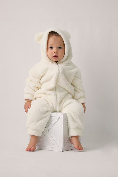 COOLMINIES Welsoft Unisex Winter Plush Jumpsuit - Zippered, Baby and Children's Sleeping Bag