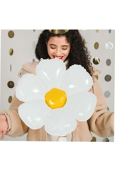 Deniz Party Store 40x50 cm Daisy Shaped Foil Balloon - 1 Piece
