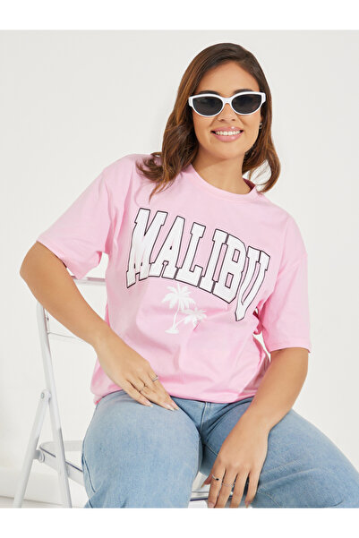 Styli Oversized Malibu Graphic Short Sleeve T-Shirt