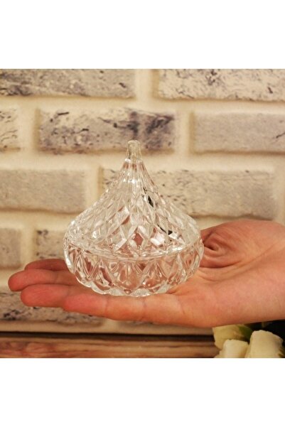 Delisoga 6 Adet Kubbe Kapaklı Mini Cam Şekerlik Kahve Yanı Lokumluk