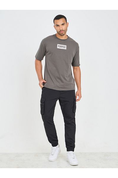 Styli Oversized Slogan Print Detail T-Shirt