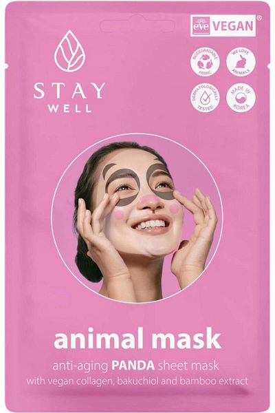 STAY WELL Face Paper Mask - Panda & Tiger Pattern, Animal Model