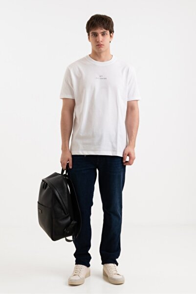 PAUL&SHARK Λευκό ανδρικό μπλουζάκι - Regular Fit, Βαμβακερό, Κοντό μανίκι 14311646-46A