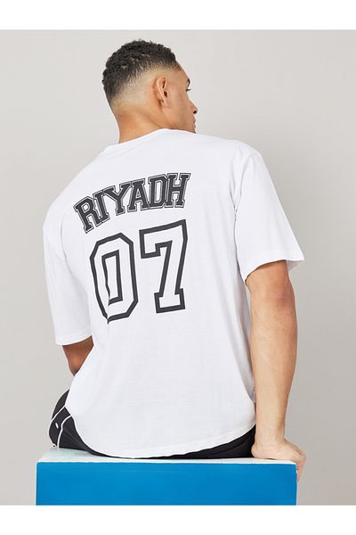 Styli Streetwear Back Varsity Print Oversized T-Shirt