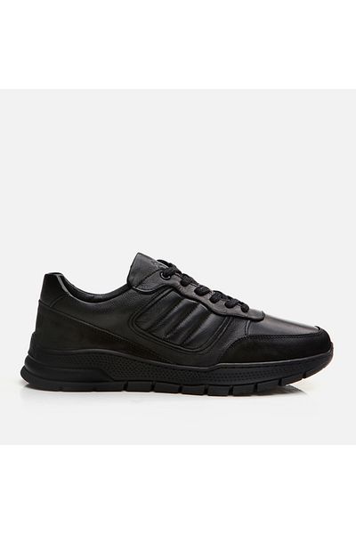 Hotiç Schwarze Sneakers aus echtem Leder für Herren