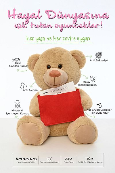 Pufu Toys Lover's Special Gift Letter Teddy Bear 45 cm