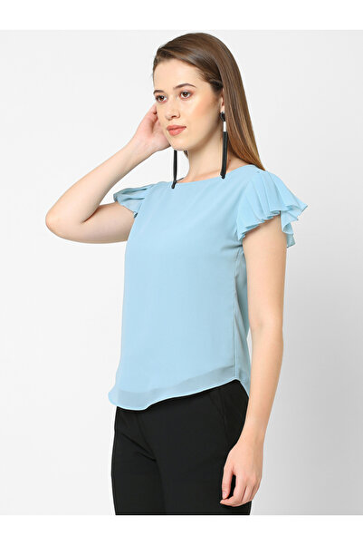 Mish By Styli Pleated Sleeves Georgette Top