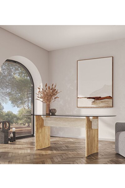 Enza Home Austin Yemek Odası Kombinasyonu - Açık Meşe