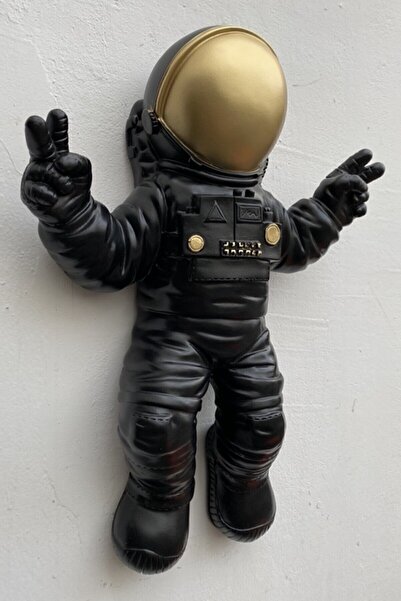 Decorative Astronaut Apollo Wall Statue (47x35cm) Black
