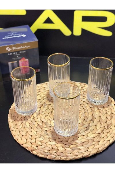Paşabahçe Elysia 520015   - Set of 4 Gold Cups / 450 Cc